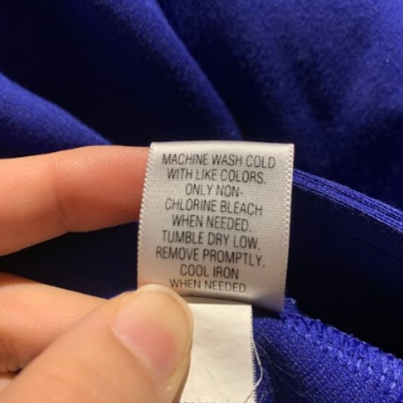 Royal Blue Crop/Balloon Sleeves Top - Picture 7 of 7